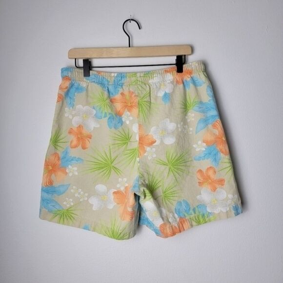 🏖🌴 90s ERIKA Vintage Aloha Resort Hawaiian Tropical Floral Shorts Size Medium - Picture 5 of 9